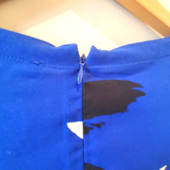 Lovely Dahlia Floral Royal Blue Romper (6) - Picture 8 of 9